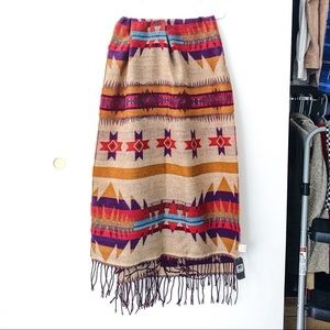 Tribal Pattern Caramel Scarf